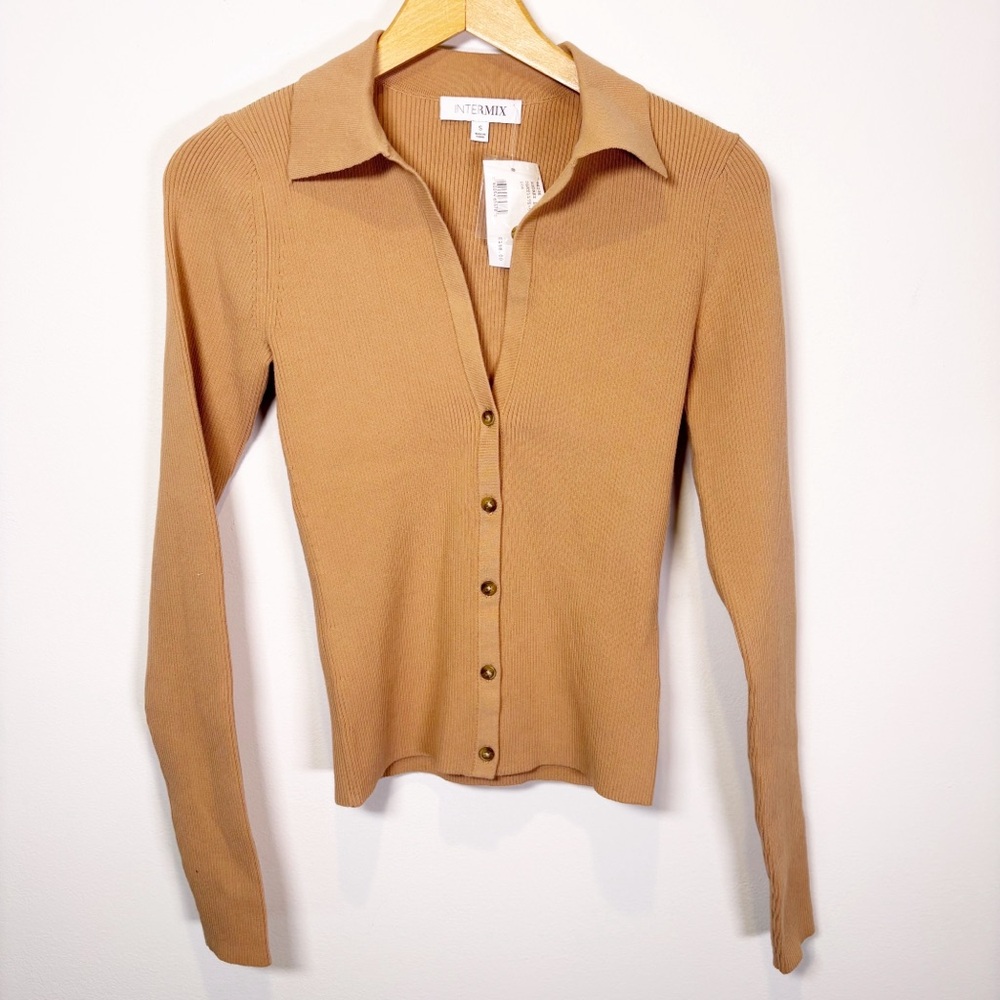 NWT Intermix Audrey Ribbed Cardigan Sweater